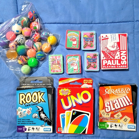 Parker Brothers Other - Cards games and small rubber balls